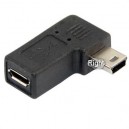 Переходник micro USB (M) mini USB (F) 90 правый