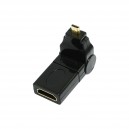 Переходник HDMI (F) на micro HDMI (M) 360